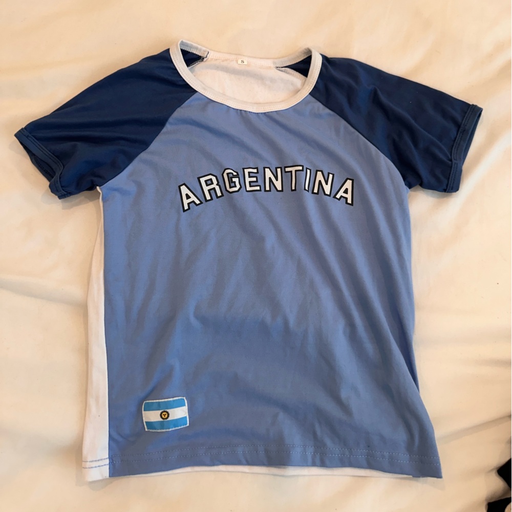 Argentina Blue graphic top